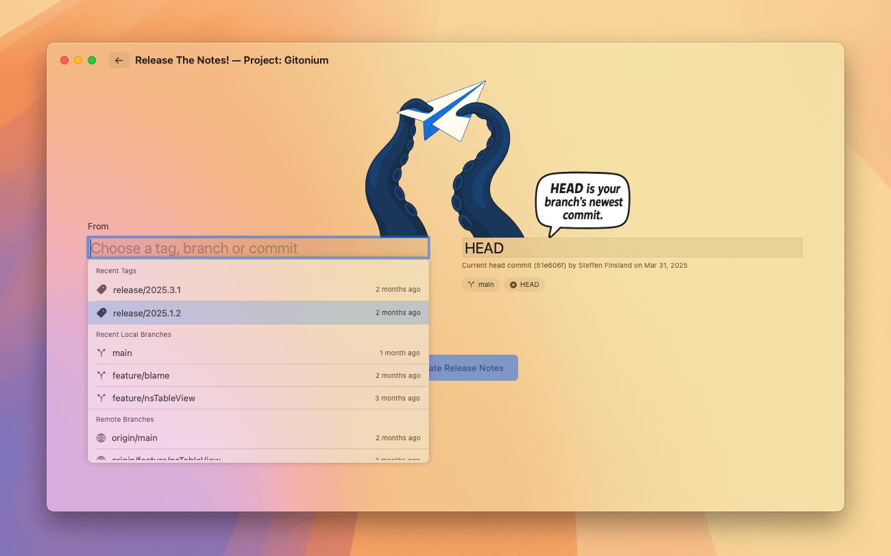 Release The Notes! app screenshot (light mode)